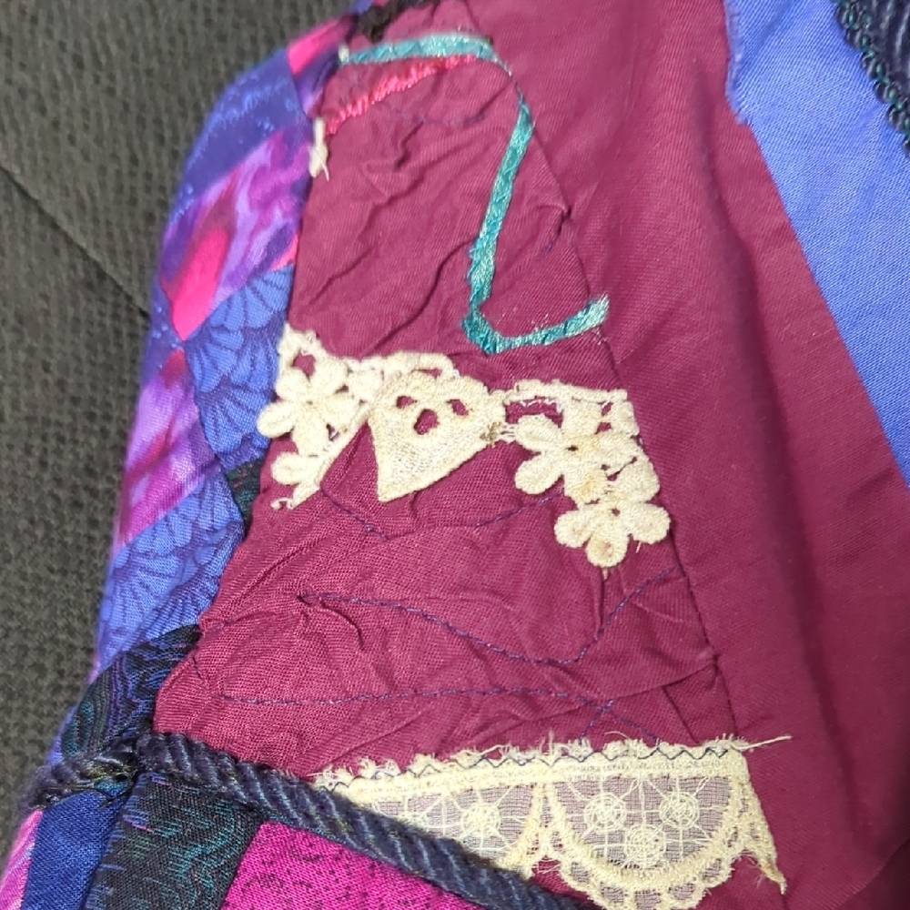 Vibrant Multicolor Women's Patchwork Jacket Vtg. - image 4